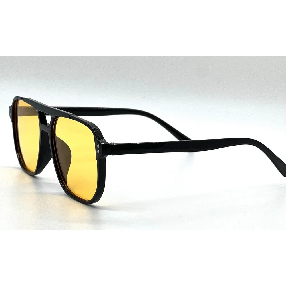 Men Retro‎ Vintage 70s Sunglasses Yellow Lens Shades Street Wear Eye Glasses Hot